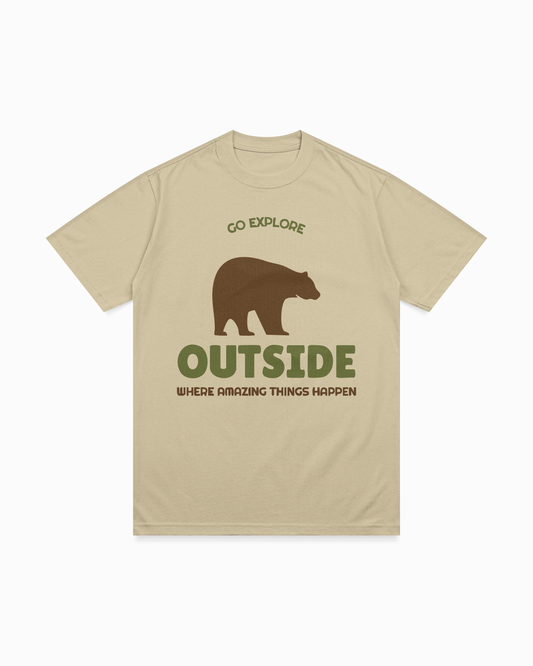 Go explore outside where amazing things happen T-shirt